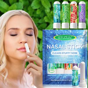 Natural Plant Essential Oil Nasal Stick, 4 Counts/set Refreshing Nasal Stick, Nasal Congestion Relief Stick, Portable Oral Care Product for Women & Men, Nasal Inhaler, Aid, Remedies