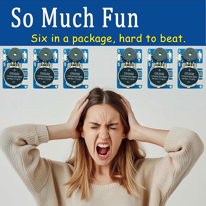 NewNoiseWar-Cricket Noise Maker Prank (6 Pcs), Hidden Pranks Beeping Several Months, Funny Office Pranks for Adults 3