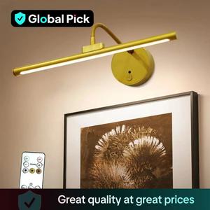 USB Rechargeable Wall Mounted Light, Dimmable Picture Light with Remote Control, Novelty Lighting for Wall Painting, Gallery Art, Painting, Portrait, Height Adjustable USB Power Lamp