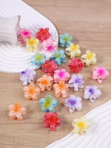 Flower Design Hair Claws, 24pcs Colorful Hair Claws for Women & Girls, Minimalist Boho Style Hair Accessories for Party, Daily Hairstyle Decor