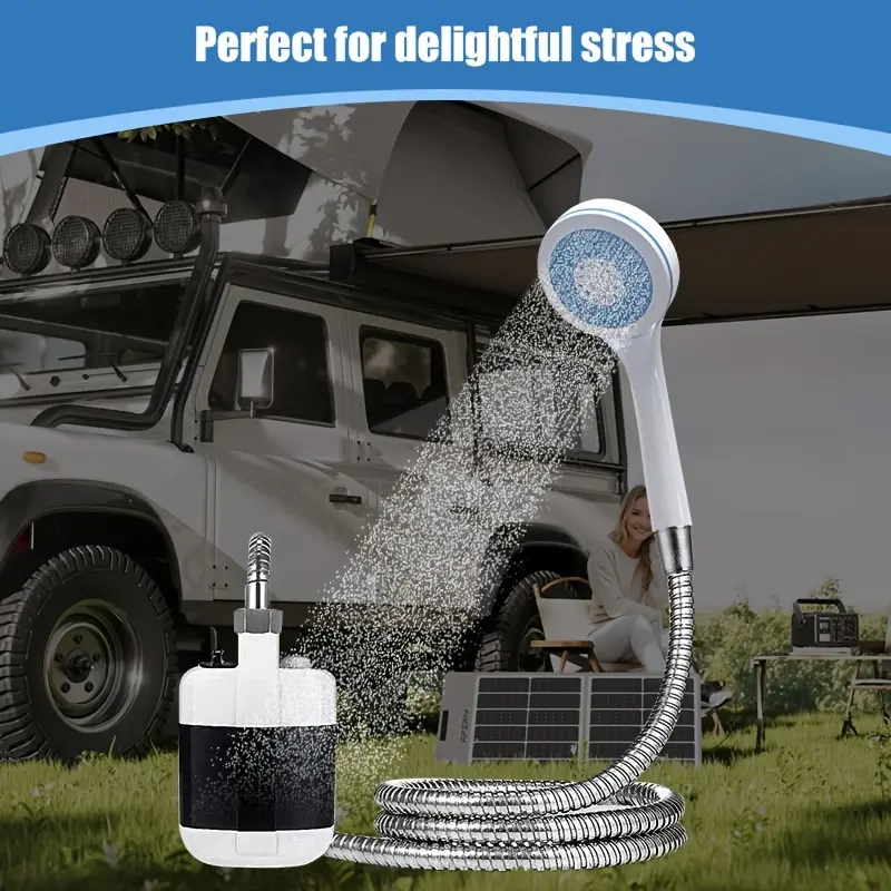ANIELGARD   Travel & Camping Portable Handheld Shower with Water Filtration System, Perfect for RV, Home Travel, Garden Use - 4-5 Liter/min Water Flow, a Must-Have for Trips 5