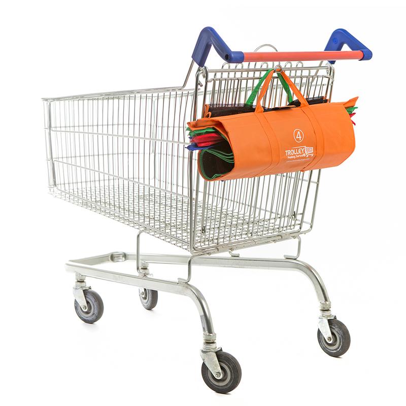 Trolley Bags Original Vibe - Set of 4 Reusable Shopping Bags for Supermarket Trolleys 1
