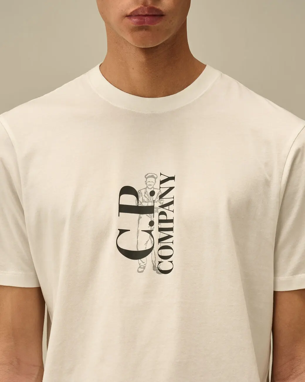 C.P. Company Logo Casual Crew Neck T-Shirt for Men and Women