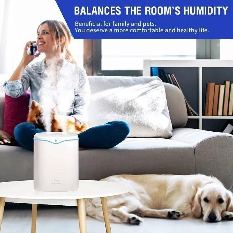 Oil Diffuser Air Humidifiers Cool Mist Humidifier for Bedroom Large Room Home UK 2