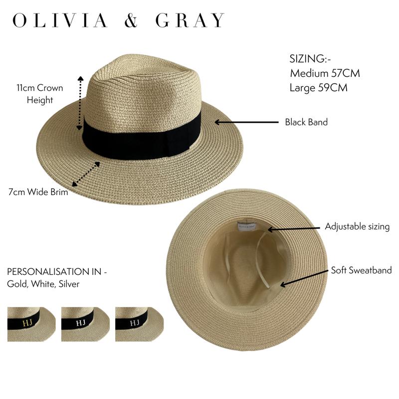 Personalised Straw Panama Hat 7