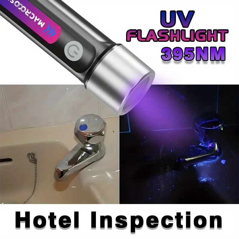 400mAh USB powered Rechargeable LED black light flashlight-portable UV stain detector for pet urine, Scorpions & resin curing 7