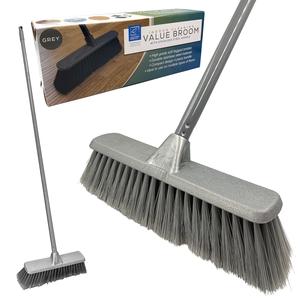 Indoor Sweeping Broom with Soft Bristles and Multi Section Handle