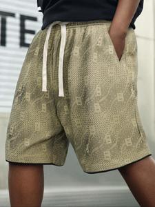 Men's Pocket Drawstring Waist Shorts, Casual Comfy Breathable Shorts for Summer, Men's Bottoms for Daily Wear