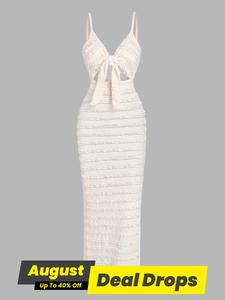 Women's Plain Bodycon Minimalist Dress, Casual Elegant Fashion Chic Spaghetti Strap Dress for Party Club Dating Wear, Ladies Spring & Fall Clothes