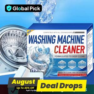 Cleaning Gadgets Washing Machine Cleaner, 12/24pcs  Deep Cleaning Tablets for Front Loader Top Load Washer, Automatic Toilet Cleaner, Summer Accessories, Home Essentials, Cleaning Products, Washing Detergent, Cleaner Remover Pack, Effective Stain Removal