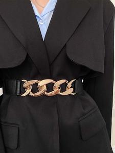 Women's Fashion Chain Decorated Belt, Casual Waist Belt for Dress & Jeans, Fashion Belt for Party, Daily Clothing Decor, Trendy All-match & Exquisite Belt for Birthday Gift