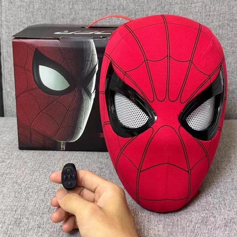 Spider-Man LED Moving Eyes Mask – Electric Blinking Hero Helmet | Cosplay & Halloween Accessories for Kids & Adults 0