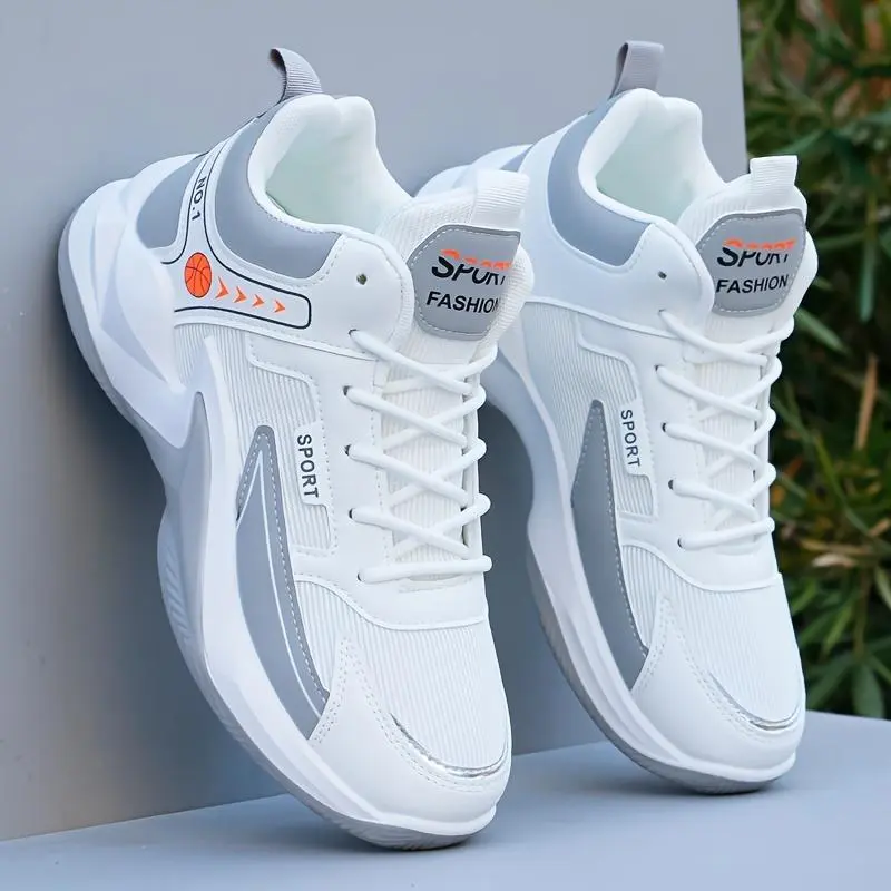Men's Trendy High Top Sneakers, Comfy Non Slip Lace Up Durable Shoes For Men's Outdoor Activities 6