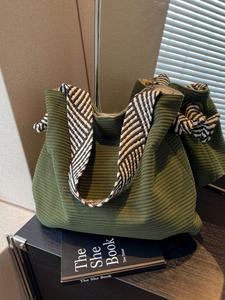 Women's Minimalist Solid Color Corduroy Tote Bag, Girlfriend Gifts, Large Capacity Shoulder Bag for Daily & Work Use, Casual Trendy Versatile High-quality Daily Commuting Bag, Shopper Handbag, Biggie Bag Upgraded Large, Women Handbags