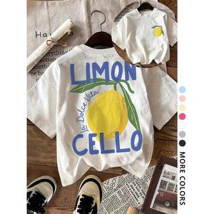 Women's Lemon Letter Print Round Neck T-Shirt, Fashion Casual Short Sleeve T-Shirt, Suitable for Daily Wear, Women's Four Seasons Clothing, Cute Women's Wear, Short Sleeve Top Womenswear funny  shirt tesco  clothing Summer Tshirt