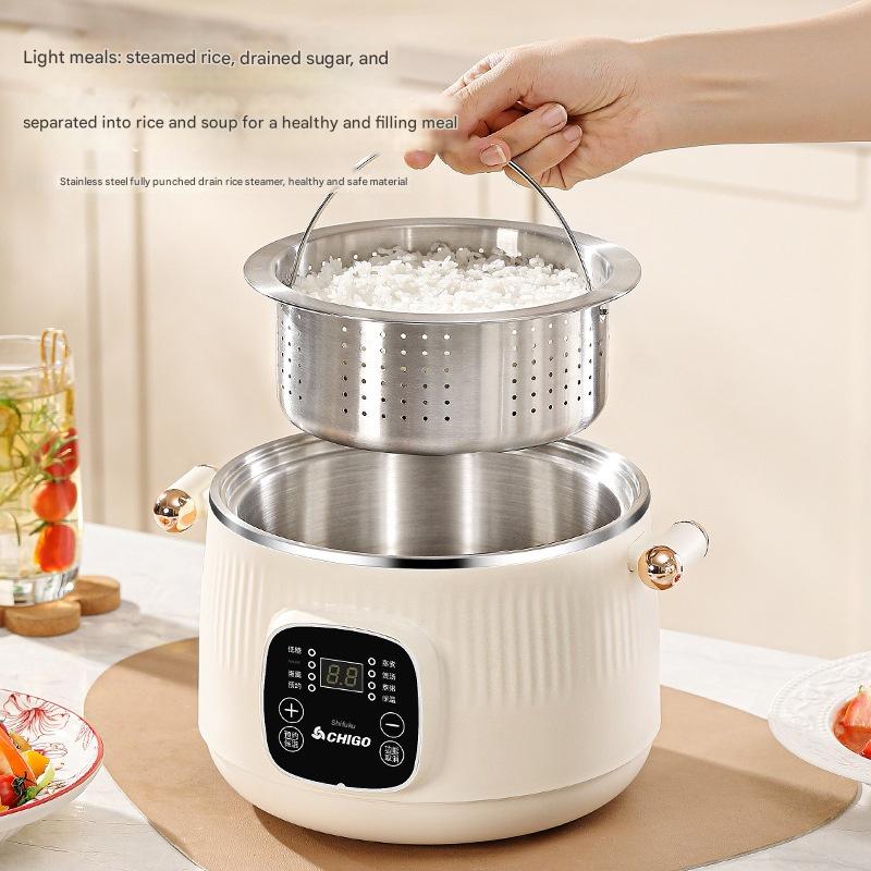Multifunctional Stainless Steel Smart Rice Cooker With Steamer_voghion.com