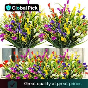 UV Resistant Artificial Calla Lily Flower, 10Pcs/set Faux Flower Arrangement, Artificial Decoration Bouquet, Decorative Flower, Realistic Fake Plant, Faux Flowers, Home Decor Accessory