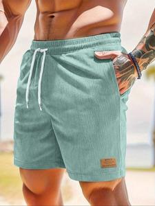 Men's Letter Print Boxer Briefs, Loose Casual Comfy Breathable Shorts for Summer, Men's Bottoms for Daily Wear