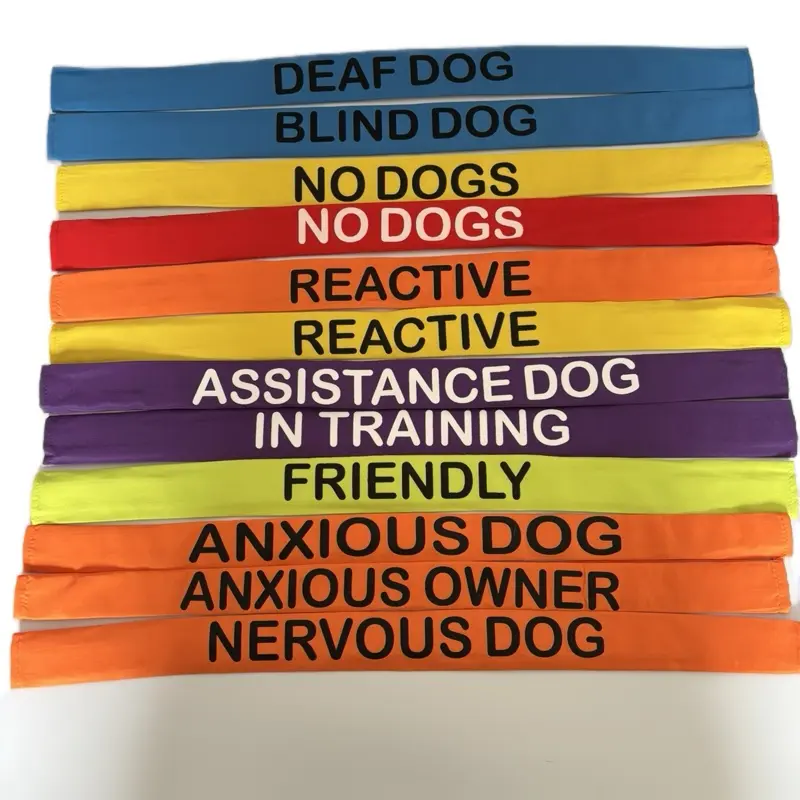 Dog Lead Sleeve - Warning Alert Wrap - Lead Cover - for Pet Safety 0