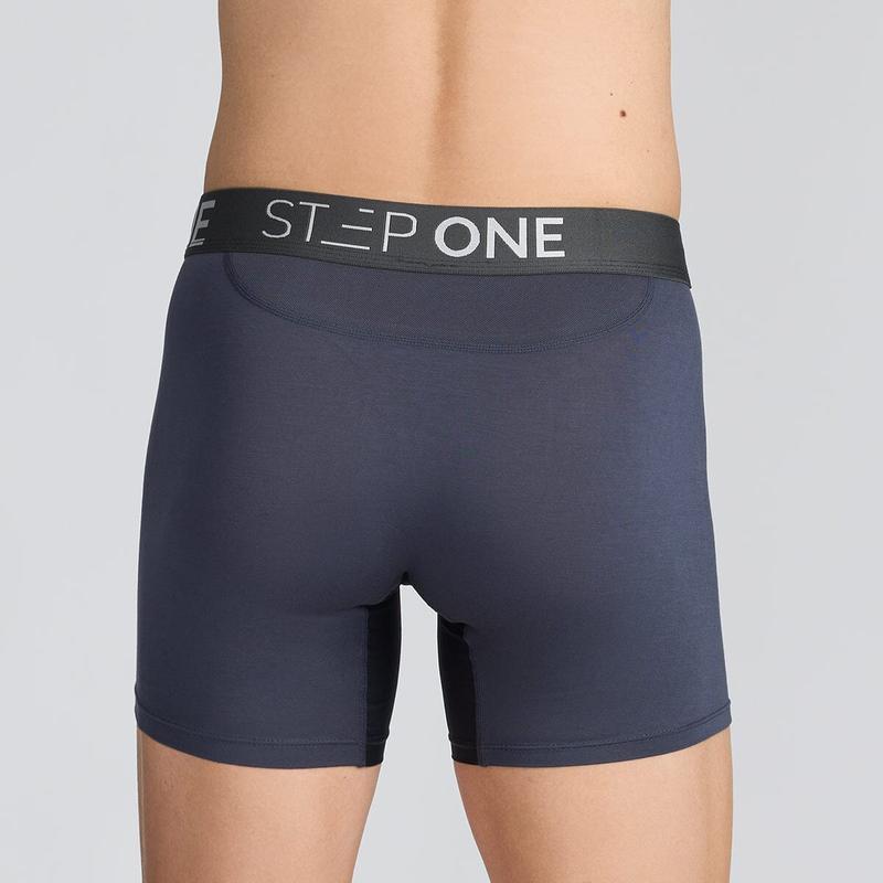 Step One Men's Trunks 3 Pack, Breathable Viscose Bamboo Fabric, UltraGlyde Panels, Hidden Elastic Pouch, Ultra-Soft, Premium Menswear Underwear, Athletic Activewear Briefs, Everyday Wear Fit, Comfortable Underwear for Daily Wear, All Seasons, Mixed Colors