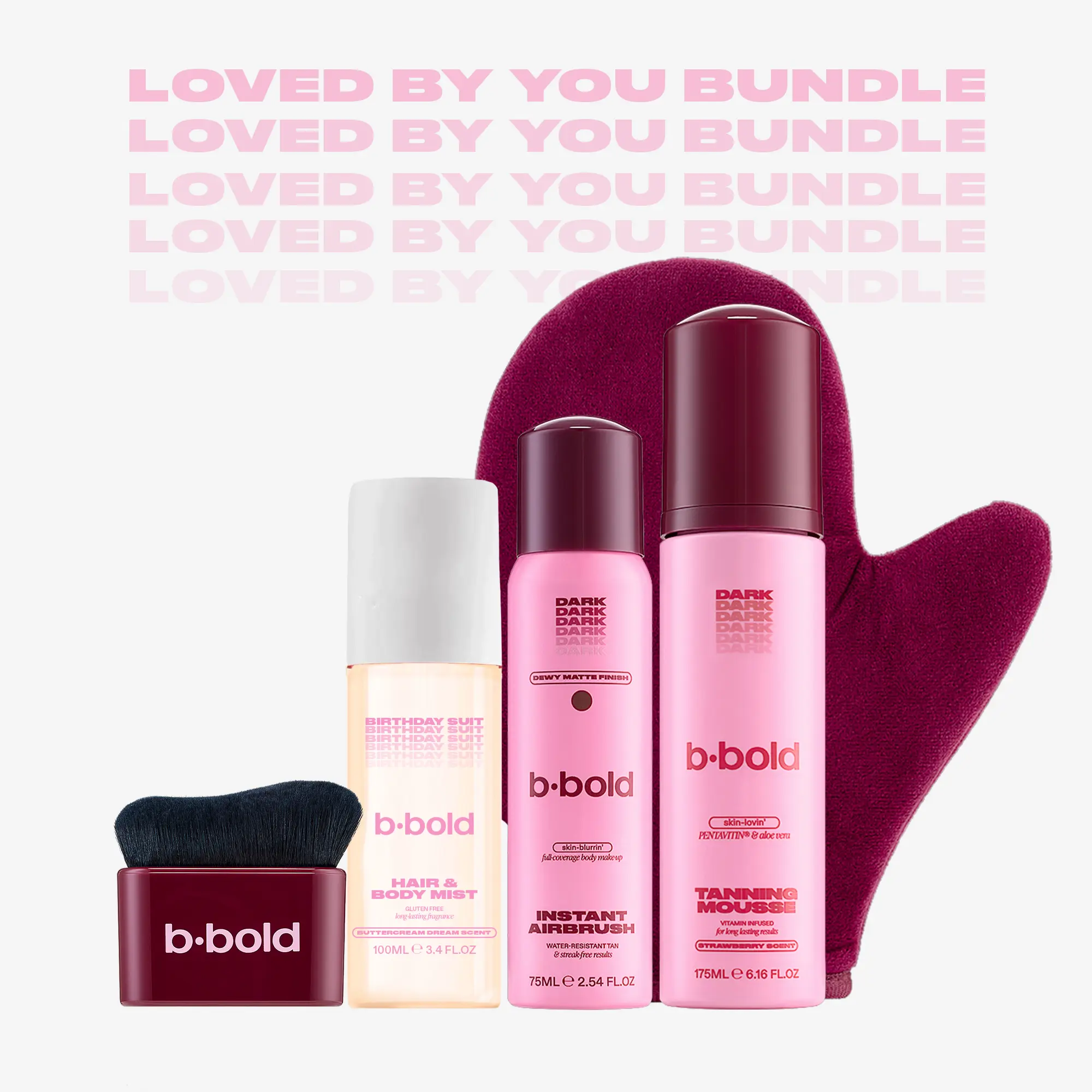bBold Loved By You 5-Piece Tanning Essentials Bundle