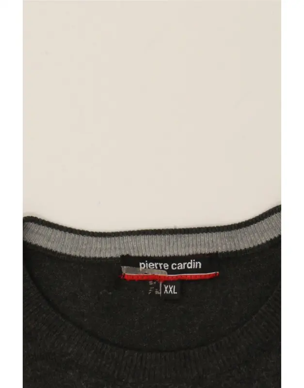Pre-Owned Vintage PIERRE CARDIN Womens Crew Neck Jumper Sweater UK 20 2XL Grey Viscose 3