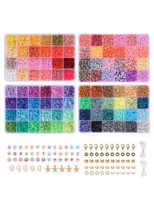 Random Color Polymer Clay Beads, DIY Jewellery Making Supplies for Bracelet Necklace Earrings Pendant, Jewelry Handicraft Making Accessories for Women & Girls Christmas Gift, Handmade Crafts