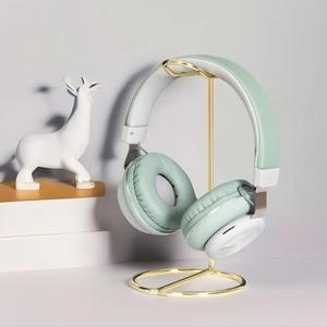 Metal Headphone Storage Holder, Golden Desktop Headphone Hanging Rack, Portable Headphone Display Rack, Home Organizer for Home Office