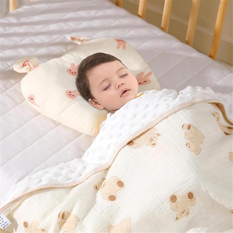 Newborn Children's Pillow,Newborn Breathable Children's Pillow,Flat Head Deformation,Suitable For 0-12 Months Of Newborns,Baby Stroller Car Seat for Hair And Skin Khaki,Beige, Light Yellow (26x30cm) 8
