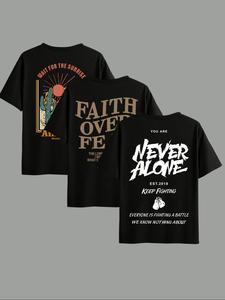 Men's Letter Print Round Neck Tee, Casual Short Sleeve Crew Neck T-shirt for Summer, Fashion Men's Top for Daily Wear