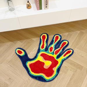 Hand Shaped Soft Rug, 1 Count Creative Non-slip Carpet, Decorative Mat for Home Living Room Bedroom