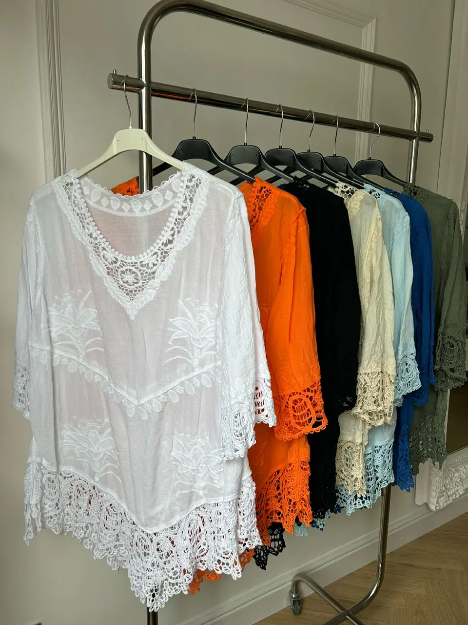 Olivia Crochet V Front Top