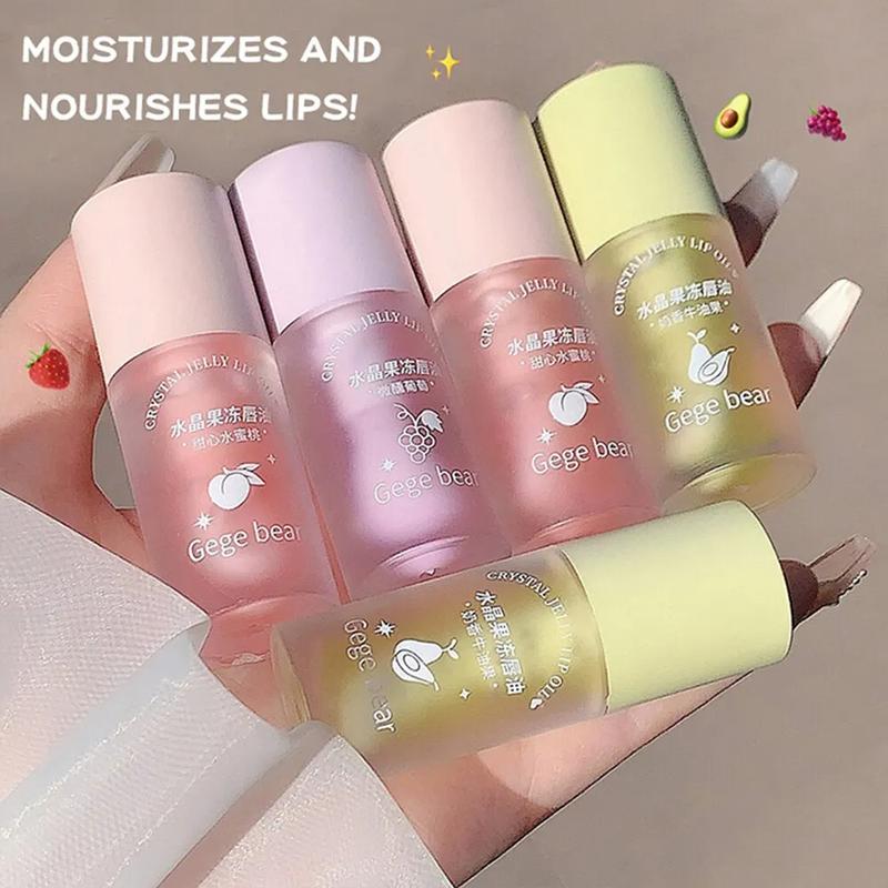 Product Introduction of Gege Bear Crystal Jelly Fruit Lip Oil Peach Grape Avacado Hydrating Moisturizing Nourishing And Lightening Lips Line 8