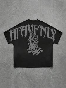 Men's Letter Print Round Neck Tee, Loose Street Fashion Soft Comfy Short Sleeve T-shirt for Summer, Men's Top for Daily Wear, Casual