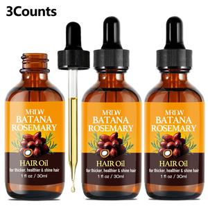 Batana Rosemary Hair Oil, 3 Counts/set, Repair Split Ends & Frizz, Gloss Nourishing Hair, Non-greasy, Strengthening Hair Care Product for Men & Women
