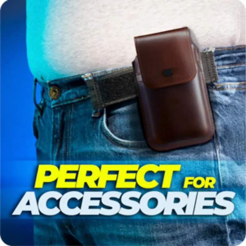 Men and Women Elastic No Buckle Invisible Belt Patented Metal Free TSA Soft Adjustable Side Tactical Belt