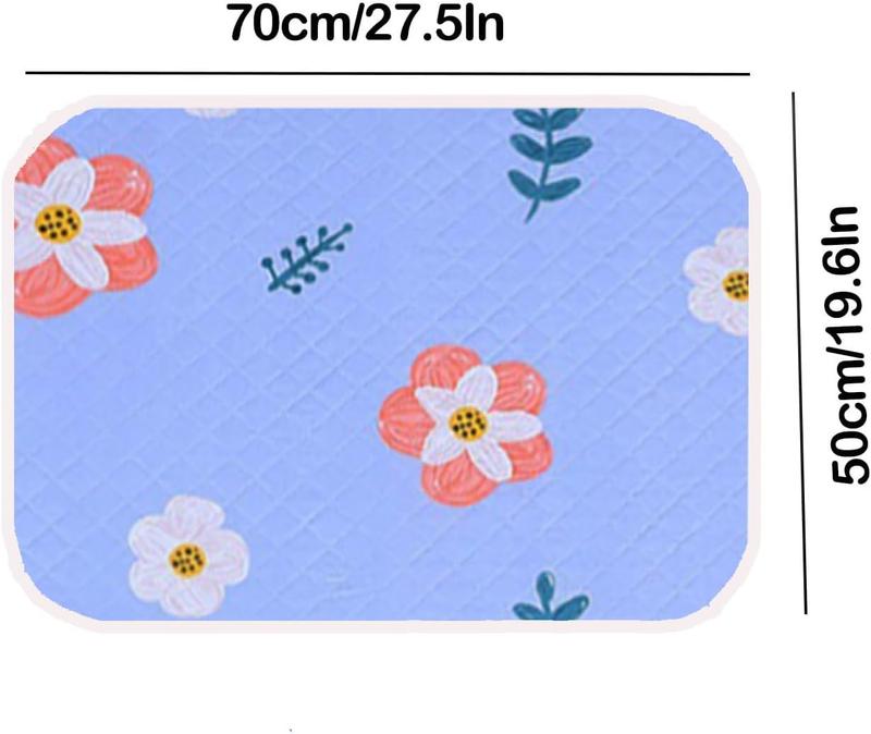 Guinea Pig Cage Liners Absorbent Bedding Reusable Washable Pet Mats For Rabbit Hamster Chinchillas Mat Small Animals Dog Cat Potty Accessory 27''x 19'', Blue 4