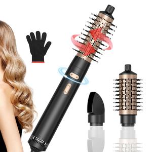 3 in 1 Auto Rotating Hot Air Brush Set, 1 Set Adjustable Speed Hair Dryer with 2 Interchangeable Brush & Air Nozzle, Electric Hair Styling Tool, Thermal Blowout Brush