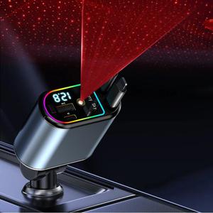 4 in 1 USB Car Charger, Car Charger with Digital Display & LED Lights, Fast Car Charger, Retractable Car Charger, Universal Car Electrical Appliances for Car LED Lights Use, Car Accessories