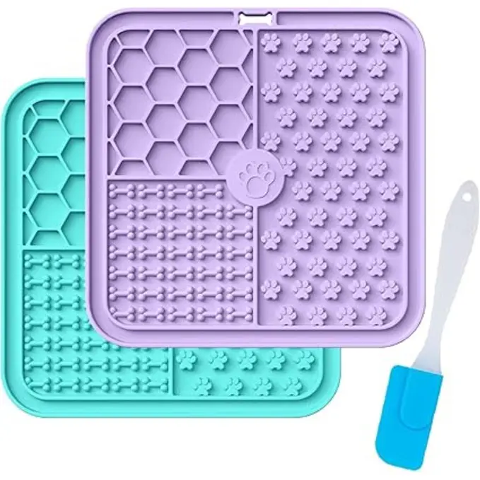 Licky Mats for Dogs and Cats, Premium Lick Mats with Suction Cups for Dog Anxiety Relief, Dog Licking Mat for Bathing, Grooming and Training 0