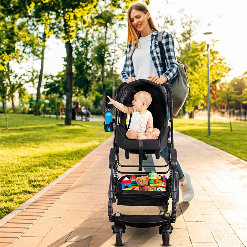 Luxury Black Foldable Baby Pushchair – 3-in-1 Stroller & Car Seat Combo for Stylish Parents new bassinet egg pram 1