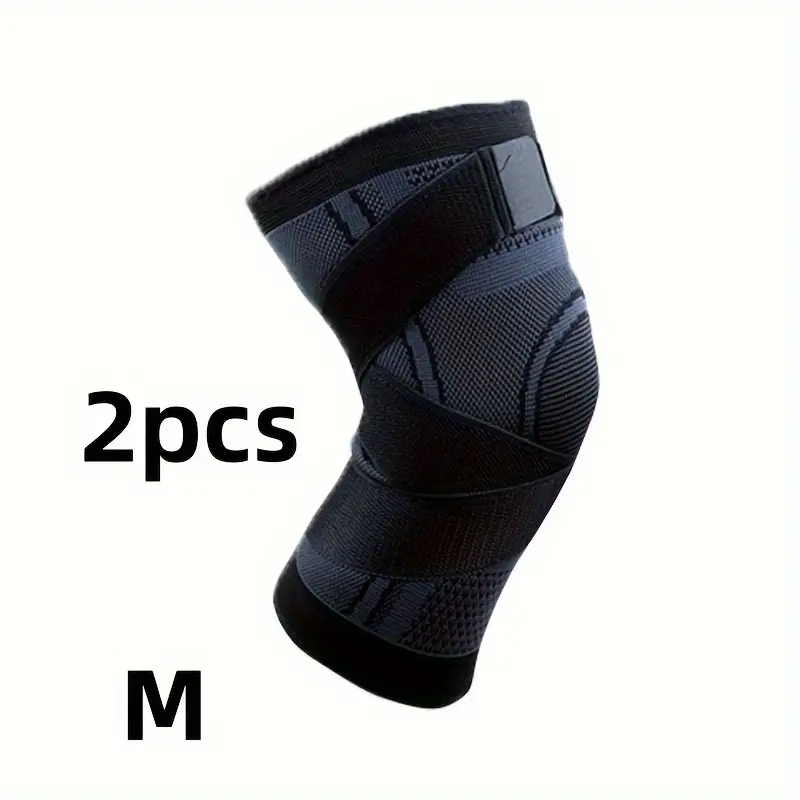 The 2pcs Short Knee Pads Offer Maximum Knee Support for Both Men And Women, Featuring Adjustable Straps for Running, Cycling, And Workouts. 4