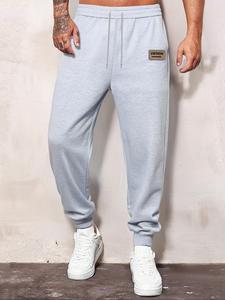 Men's Letter Print Drawstring Waist Sweatpants, Casual Loose Fit Jogger Pants for Summer, Fashion Men's Bottoms for Daily Wear