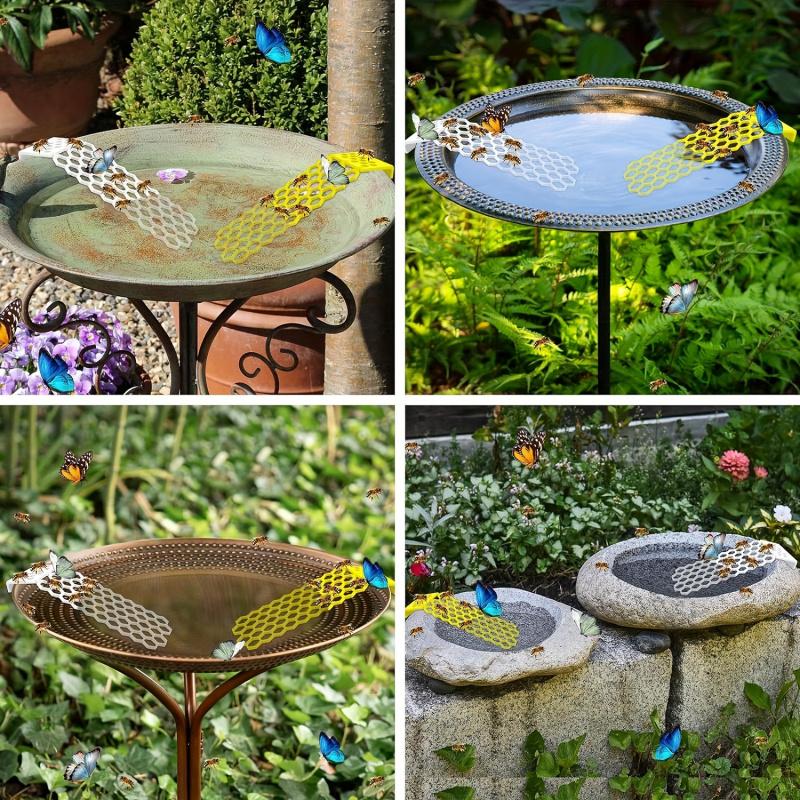 2-Pack Plastic Bee Watering Station, Floating Insect Waterer for Garden Pollinators, Bee and Butterfly Water Feeder for Bird Baths, Hydration Ladder for Bees and Beneficial Insects 0