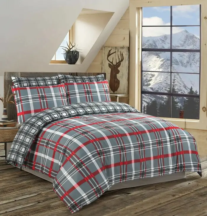 Hotel Quality Stylish Reversible Duvet Cover Set 100% Soft Fluffy Floral Bedding Sets with Pillowcases Cozy Comfy Microfiber Quilt Cover Charcoal Grey Pink Flowers Double King Super King Bedding Sets 2