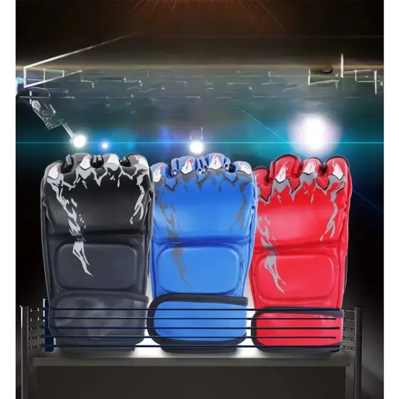 2025 Adult Professional Boxing Gloves Combat Sandbag Training Boxing Gloves Sanda Muay Thai MMA Kickboxing Half Finger Glove 8