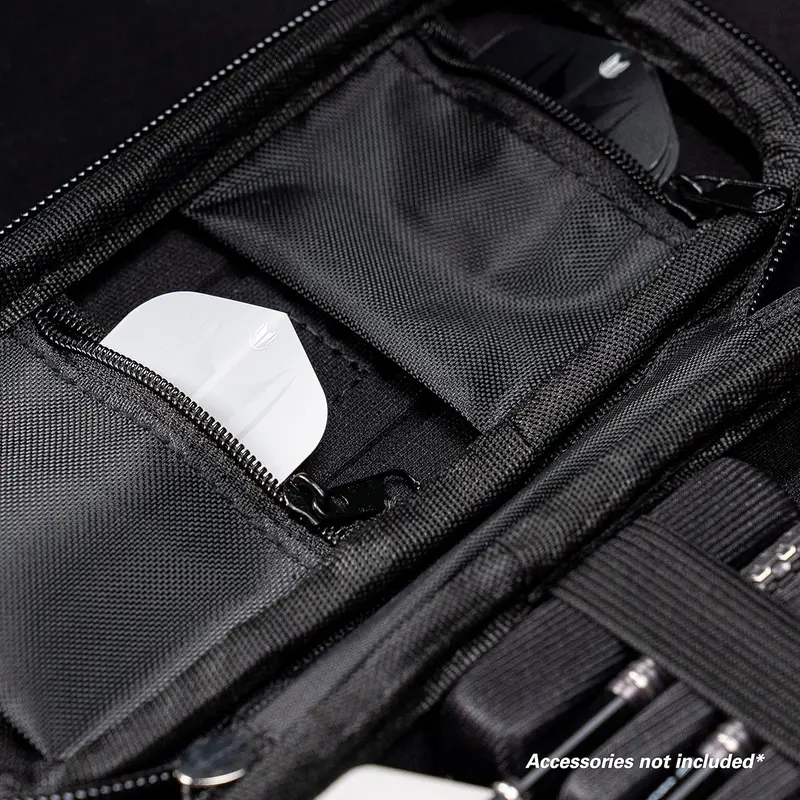 TARGET Darts Takoma Dart Case Wallet, Regular Size, Black | Store 3 Fully Assembled Darts & Accessories | Dart Holder with Zip Lock Pouches, Store. 2