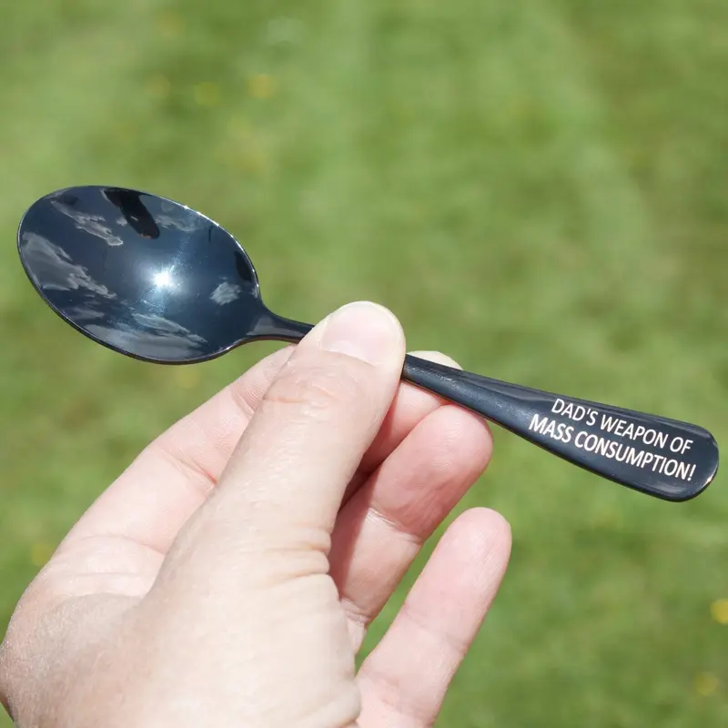 Father's Day Personalised Stainless Steel Teaspoon - Engraved Gift for Tea Lovers 0