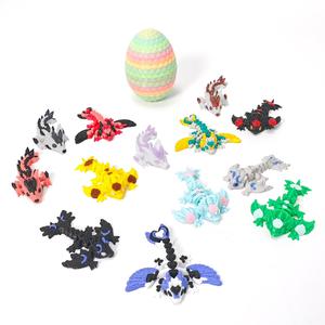 Random Color 3D Printed Dragon Egg, 6 Counts/set Creative Mini Dragon Decoration, Home Decor Ornament for Living Room Bedroom Office, Toys, Artificial, Claw