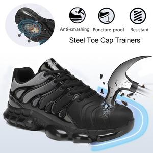 Steel Toe Cap Trainers, Safety Trainers Men Womens Lightweight Puncture Resistant Safety Shoes, Work Trainers Shoes